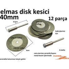 Yıldırım Elmas Disk Kesici 40MM Büyük Boy Cam Kesme Disk Taşlama Kesici Testere Halka