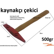 Yıldırım Kaynakçı Çekici 500 gr Yassı Çekiç Çivi Demirci Çekici Yarım Kilo Çelik Sivri