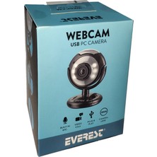 Everest SC-824 300K 480P USB Mikrofonlu LED Webcam