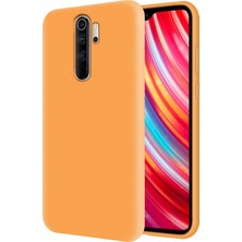 Kzy Xiaomi Redmi Note 8 Pro İçi Kadife Soft Silikon Kılıf - Turuncu