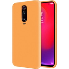 Kzy Xiaomi Mi 9t İçi Kadife Soft Silikon Kılıf - Turuncu
