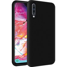 Kzy Samsung Galaxy A70 İçi Kadife Soft Silikon Kılıf - Siyah