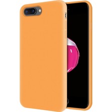 Kzy Apple iPhone 7 Plus İçi Kadife Soft Silikon Kılıf - Turuncu