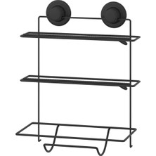 Tekno-tel Streç Kağıt Havluluk Rafı Mat Siyah DM032