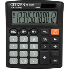 Citizen SDC-812NR Hesap Makinesi Siyah