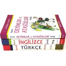 Resimli Sözlük Seti - 3'lü ( Türkçe , Ingilizce , Deyimler ve Atasözleri Sözlüğü)