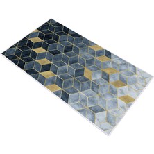 Exclusive Toprak Dijital Halı Verna Geometrik Mavi