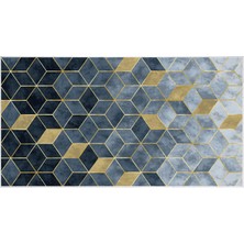Exclusive Saray Dijital Halı Verna Geometrik Mavi