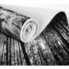 EXCLUSIVE Toprak Dijital Halı Saçaklı Della Orman Siyah 180 x 280 cm