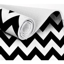 EXCLUSIVE Toprak Dijital Halı Elena Geometrik Siyah 80 x 120 cm