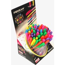 Pensan 2290 Tükenmez Kalem Jel Pvc 1.0 Mm Neon Renkler 60 Li Stand