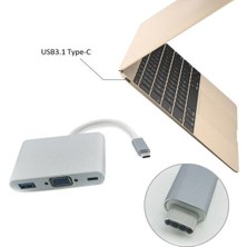 Mobitell Type-C USB 3.1 HDMI 4K VGA DVI Dönüştürücü Adaptör