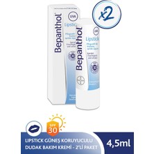 Bepanthol Spf 30 Lipstick Dudak Bakım Kremi 4,5 gr 2li Paket