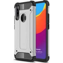 Microsonic Huawei P40 Lite E Kılıf Rugged Armor Gümüş