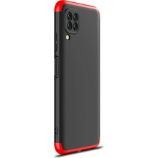 Microsonic Huawei P40 Lite Kılıf Double Dip 360 Protective Siyah - Kırmızı