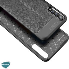 Microsonic Huawei Y8P Kılıf Deri Dokulu Silikon Lacivert