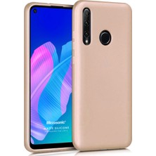 Microsonic Matte Silikon Huawei P40 Lite E Kılıf Gold