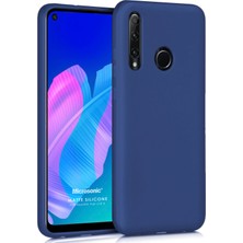 Microsonic Matte Silikon Huawei P40 Lite E Kılıf Lacivert