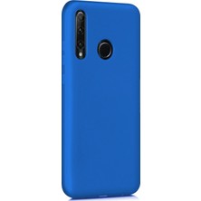 Microsonic Matte Silikon Huawei P40 Lite E Kılıf Mavi