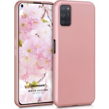 Microsonic Matte Silikon Oppo A52 Kılıf Rose Gold