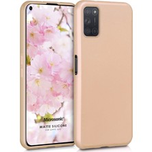 Microsonic Matte Silikon Oppo A92 Kılıf Gold