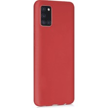 Microsonic Matte Silikon Samsung Galaxy A31 Kılıf Kırmızı