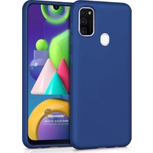 Microsonic Matte Silikon Samsung Galaxy M21 Kılıf Lacivert