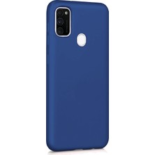 Microsonic Matte Silikon Samsung Galaxy M21 Kılıf Lacivert