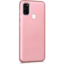 Microsonic Matte Silikon Samsung Galaxy M21 Kılıf Rose Gold