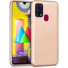 Microsonic Matte Silikon Samsung Galaxy M31 Kılıf Gold