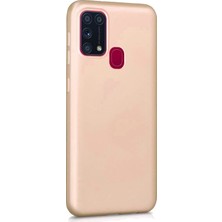 Microsonic Matte Silikon Samsung Galaxy M31 Kılıf Gold