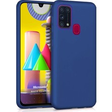 Microsonic Matte Silikon Samsung Galaxy M31 Kılıf Lacivert