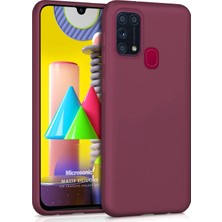 Microsonic Matte Silikon Samsung Galaxy M31 Kılıf Mor