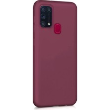 Microsonic Matte Silikon Samsung Galaxy M31 Kılıf Mor