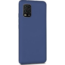 Microsonic Matte Silikon Xiaomi Mi 10 Lite Kılıf Lacivert