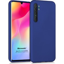 Microsonic Matte Silikon Xiaomi Mi Note 10 Lite Kılıf Lacivert