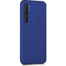 Microsonic Matte Silikon Xiaomi Mi Note 10 Lite Kılıf Lacivert