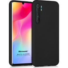 Microsonic Matte Silikon Xiaomi Mi Note 10 Lite Kılıf Siyah