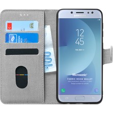 Microsonic Samsung Galaxy J7 Pro Kılıf Fabric Book Wallet Gri