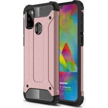 Microsonic Samsung Galaxy M21 Kılıf Rugged Armor Rose Gold