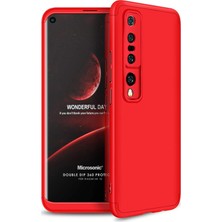 Microsonic Xiaomi Mi 10 Kılıf Double Dip 360 Protective Kırmızı