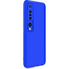 Microsonic Xiaomi Mi 10 Kılıf Double Dip 360 Protective Mavi