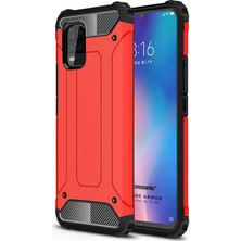 Microsonic Xiaomi Mi 10 Lite Kılıf Rugged Armor Kırmızı