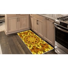 Colorix Kaymaz Deri Taban Tezgah Önü Mutfak Paspası 75 x 150 cm No: 126