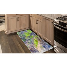 Colorix Kaymaz Deri Taban Tezgah Önü Mutfak Paspası 75 x 150 cm No: 132