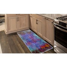 Colorix Kaymaz Deri Taban Tezgah Önü Mutfak Paspası 75 x 150 cm No: 136