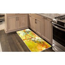 Colorix Kaymaz Deri Taban Tezgah Önü Mutfak Paspası 75 x 150 cm No: 165