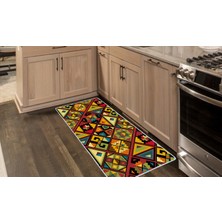 Colorix Kaymaz Deri Taban Tezgah Önü Mutfak Paspası 75 x 150 cm No: 169