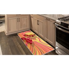 Colorix Kaymaz Deri Taban Tezgah Önü Mutfak Paspası 75 x 150 cm No: 180