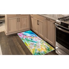 Colorix Kaymaz Deri Taban Tezgah Önü Mutfak Paspası 75 x 150 cm No: 186